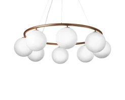 Miira 8 Circular Ljuskrona | Dark Bronze/Opal