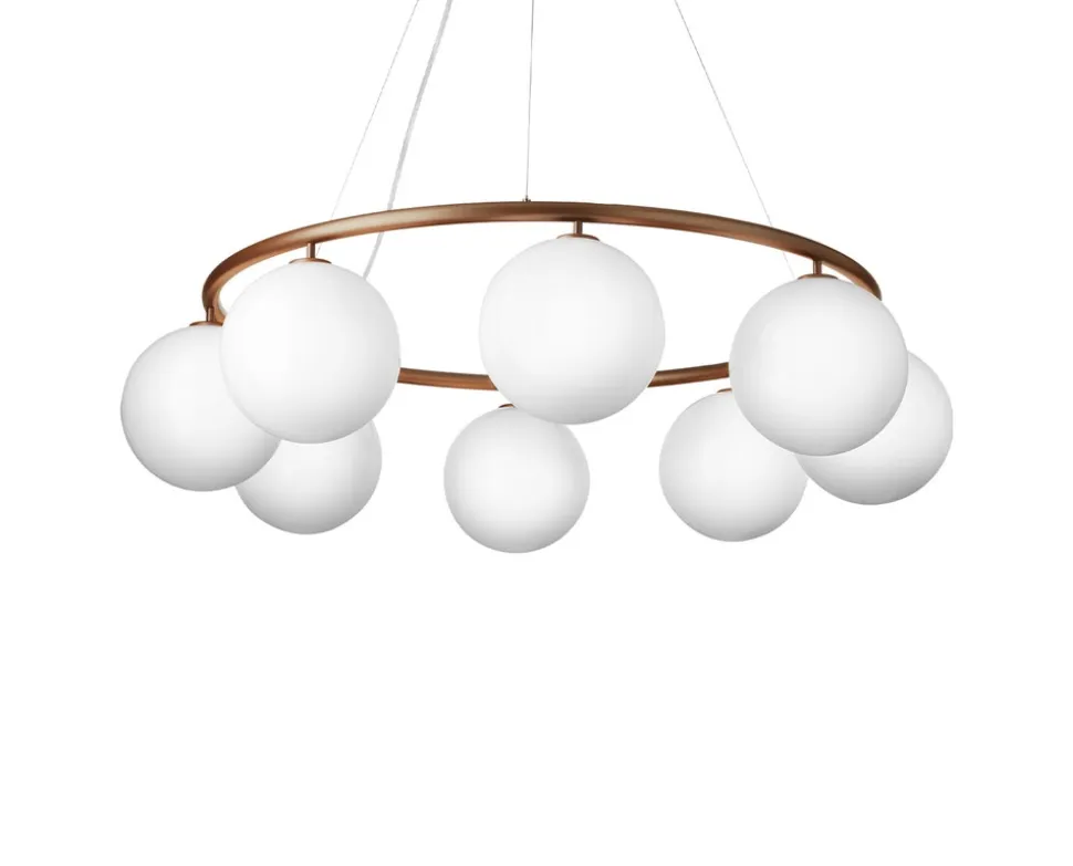 Miira 8 Circular Ljuskrona | Dark Bronze/Opal