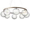 Miira 8 Circular Ljuskrona | Dark Bronze/Optic Clear