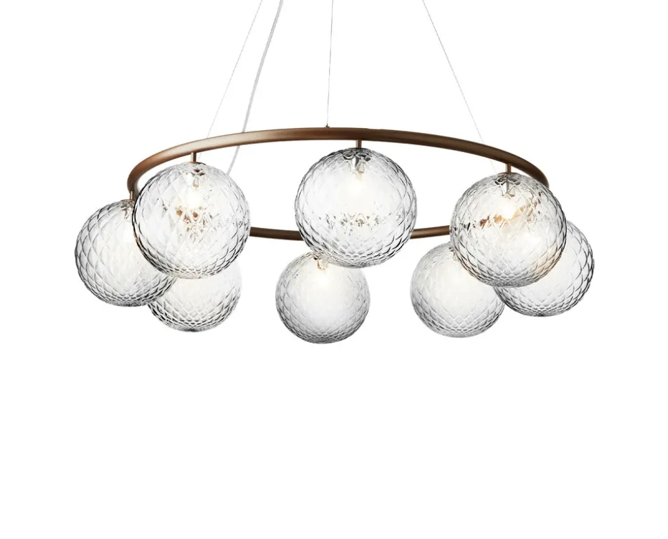 Miira 8 Circular Ljuskrona | Dark Bronze/Optic Clear