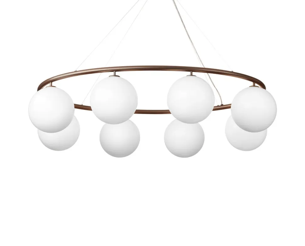 Miira 8 Oval Ljuskrona | Dark Bronze/Opal