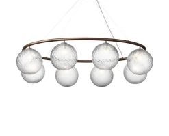 Miira 8 Oval Ljuskrona | Dark Bronze/Optic Clear