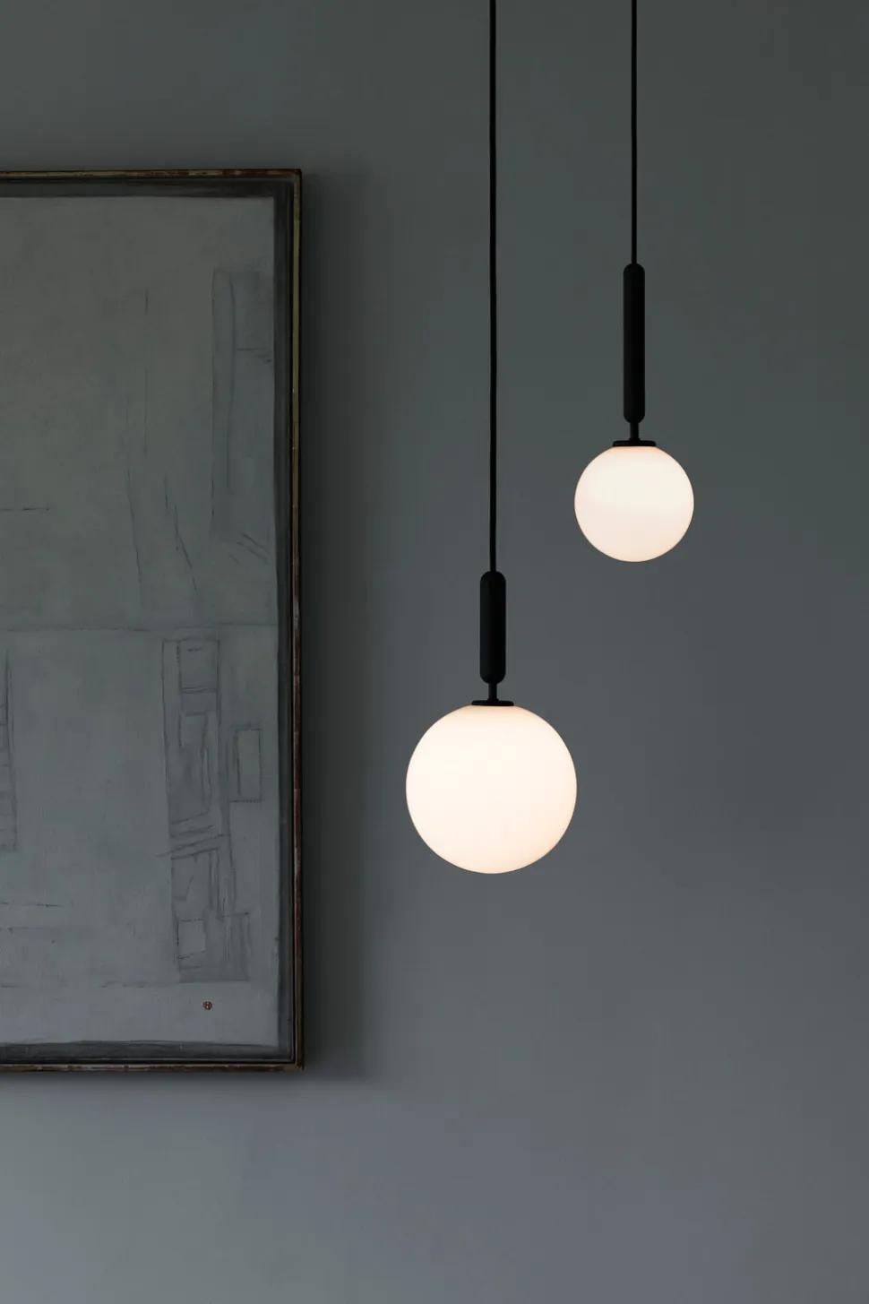 Miira 1 Pendel | Rock Grey/Opal