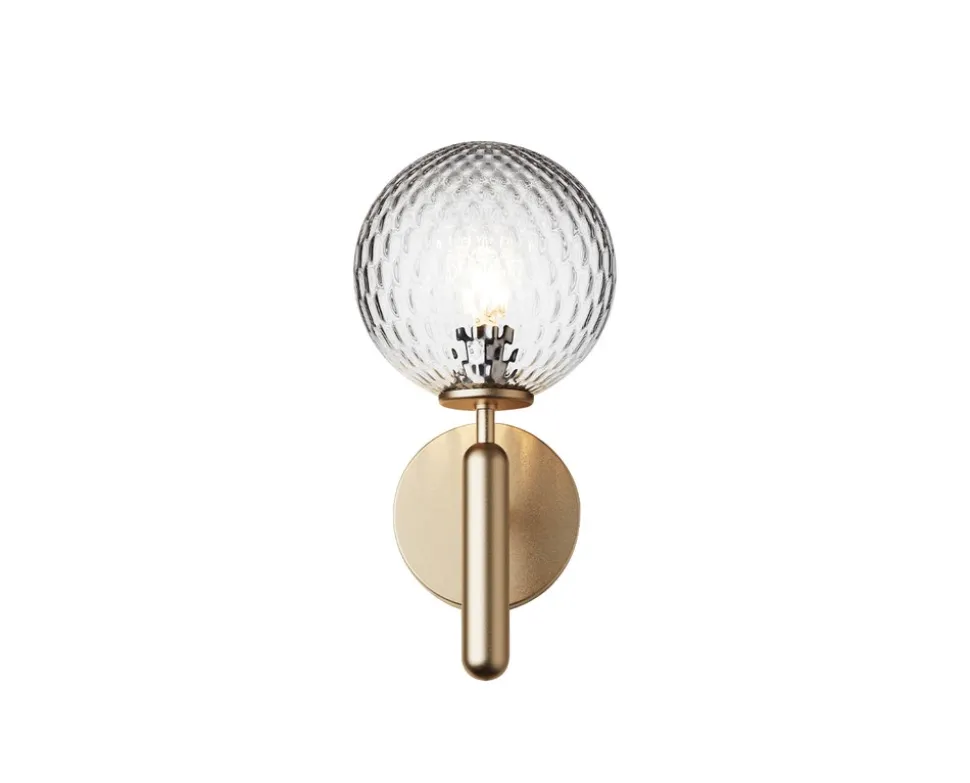 Miira Vägglampa | Brass/Optic Clear