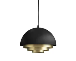 Milieu Colour Mini Pendel | Matt Black/Brass