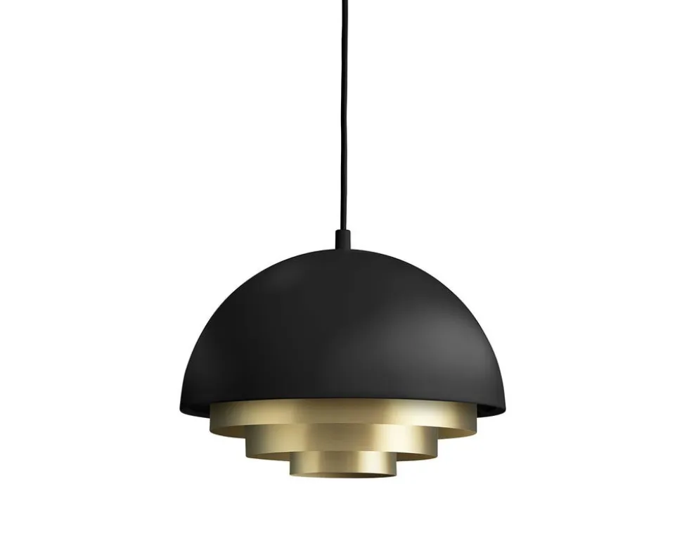 Milieu Colour Mini Pendel | Matt Black/Brass