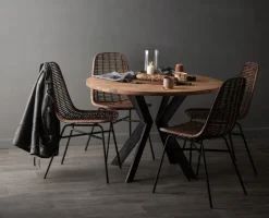 Monogram Steel Matbord | Runt