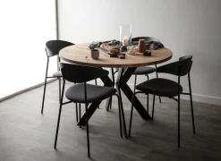 Monogram Steel Matbord | Runt