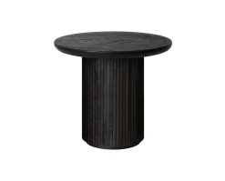Moon Loungebord Ø60 Brunsvartlackad Ek