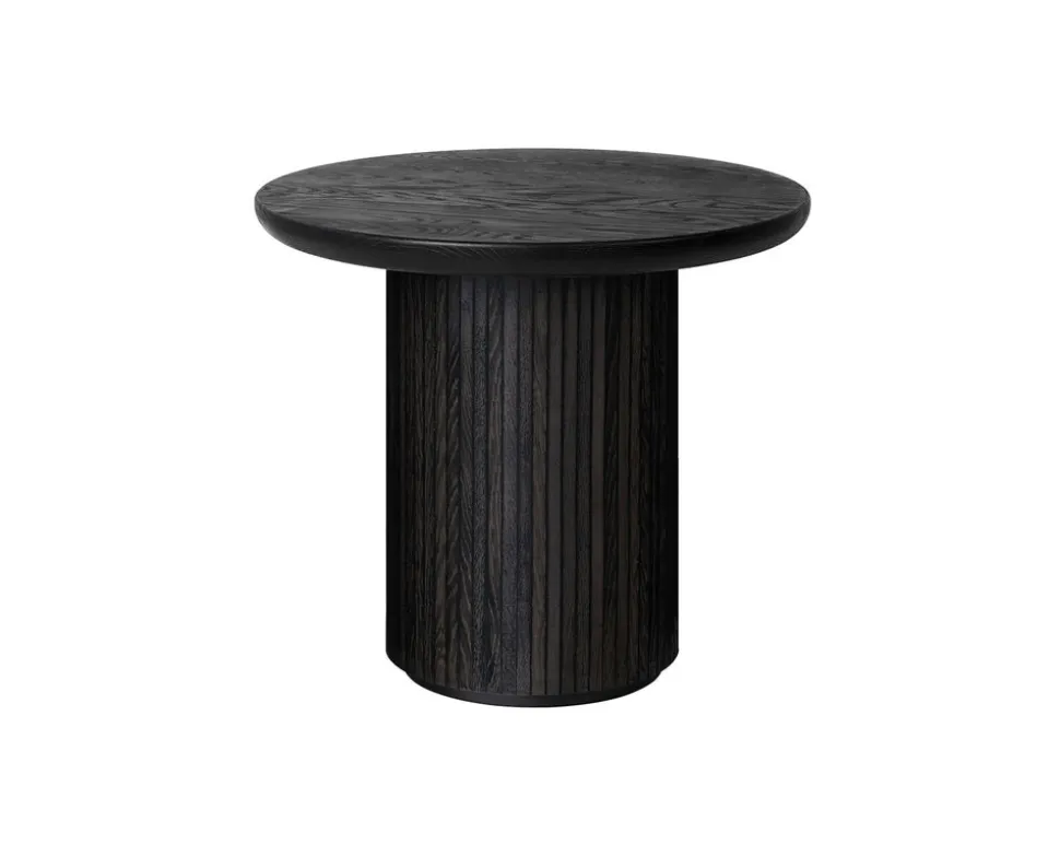 Moon Loungebord Ø60 Brunsvartlackad Ek