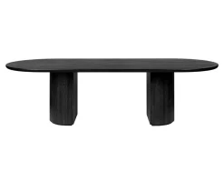 Moon Matbord Ellips 258 | Brun-/Svartbetsad Ek
