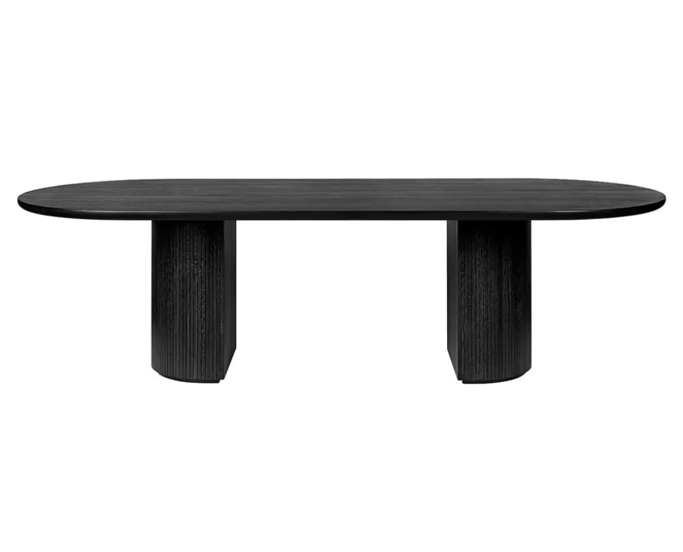 Moon Matbord Ellips 258 | Brun-/Svartbetsad Ek