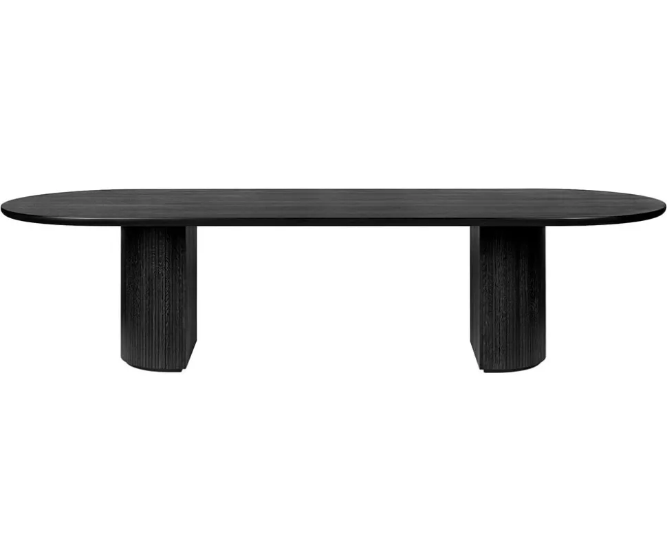 Moon Matbord Ellips 298 | Brun-/Svartbetsad Ek