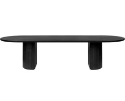 Moon Matbord Ellips 298 | Brun-/Svartbetsad Ek