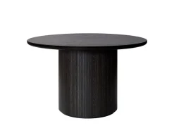 Moon Matbord Runt Ø120 | Brun-/Svartbetsad Ek