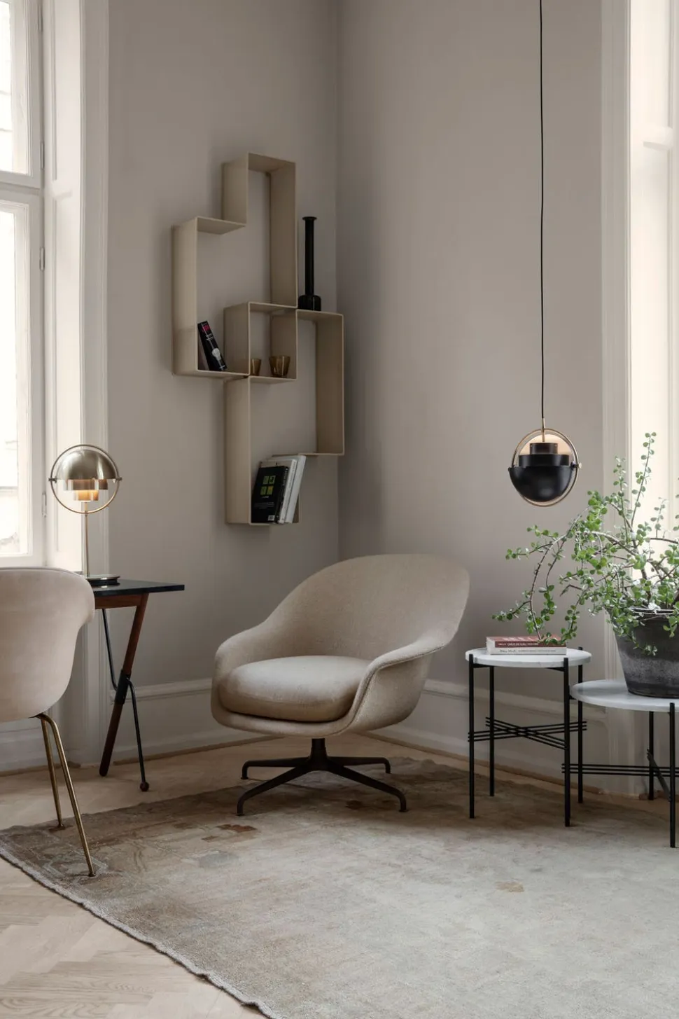 Multi-Lite Bordslampa | Krom, Vit