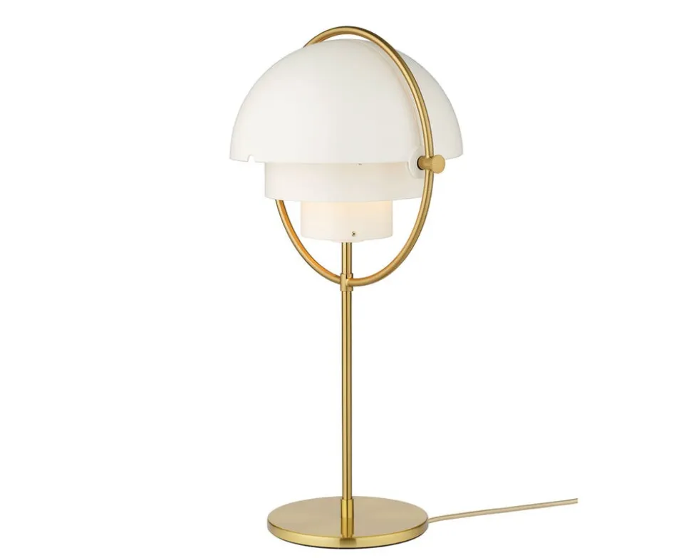 Multi-Lite Bordslampa | Mässing, Vit