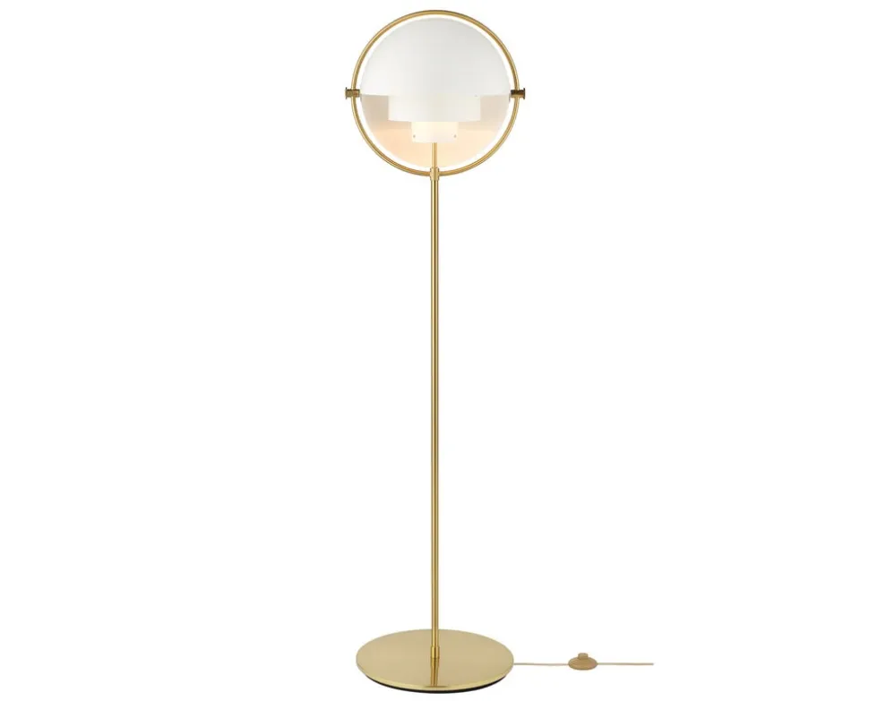 Multi-Lite Golvlampa Mässing | Vit