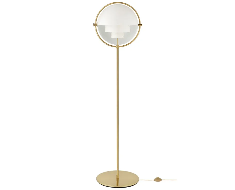 Multi-Lite Golvlampa Mässing | Vit