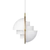 Multi-Lite Pendel Small | Mässing, White Semi Matt