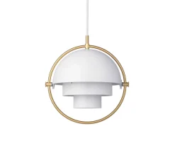 Multi-Lite Pendel Small | Mässing, White Semi Matt