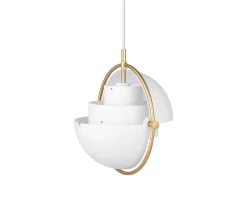 Multi-Lite Pendel Small | Mässing, White Semi Matt