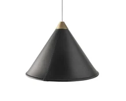 Namibia Pendellampa Läder Black