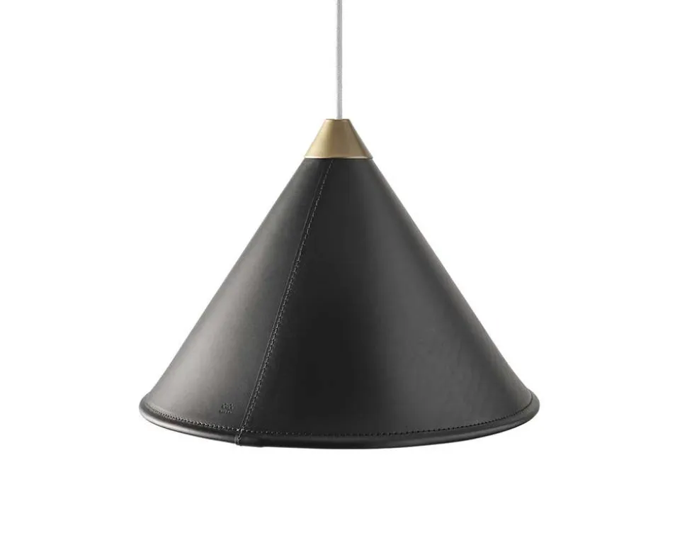 Namibia Pendellampa Läder Black