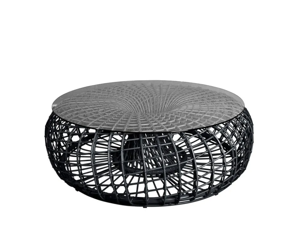 Nest Soffbord/ Fotpall | Lava Grey Ø130