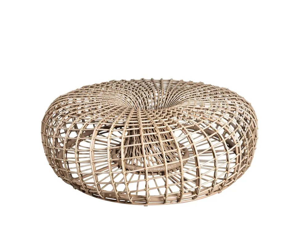 Nest Soffbord/ Fotpall | Natur Ø130