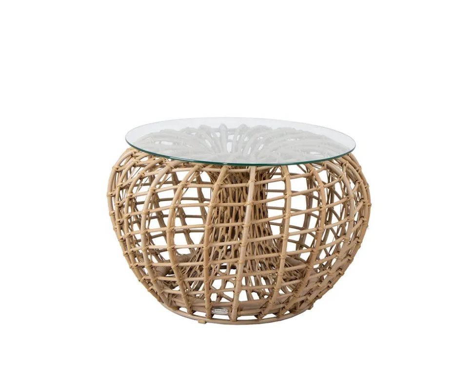 Nest Soffbord/ Fotpall | Natur Ø67