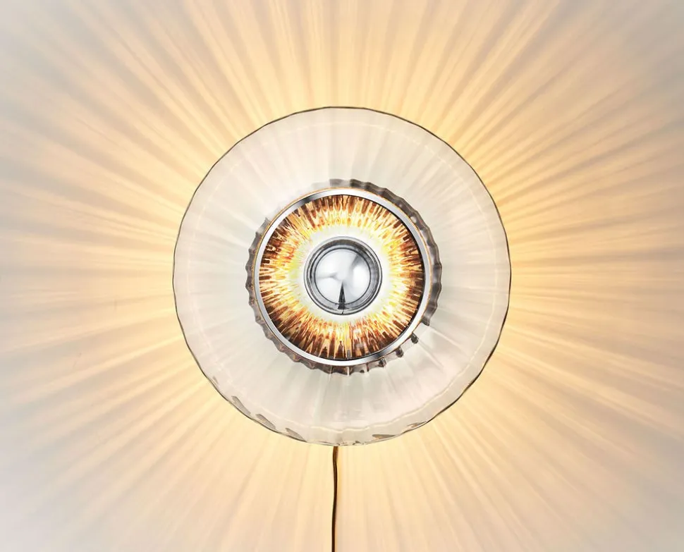 New Wave Optic Vägglampa | Clear/ Silver