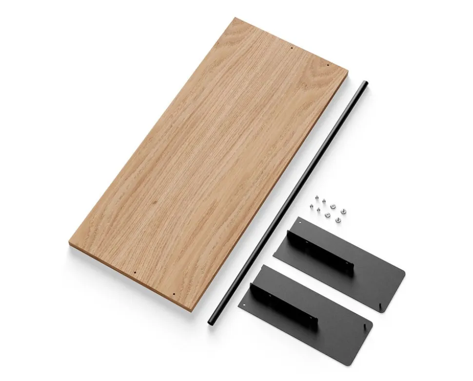 New Works Garderobshyllplan Kit | Ek/ Svart