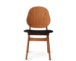 Noble stol Black Leather, teak oak