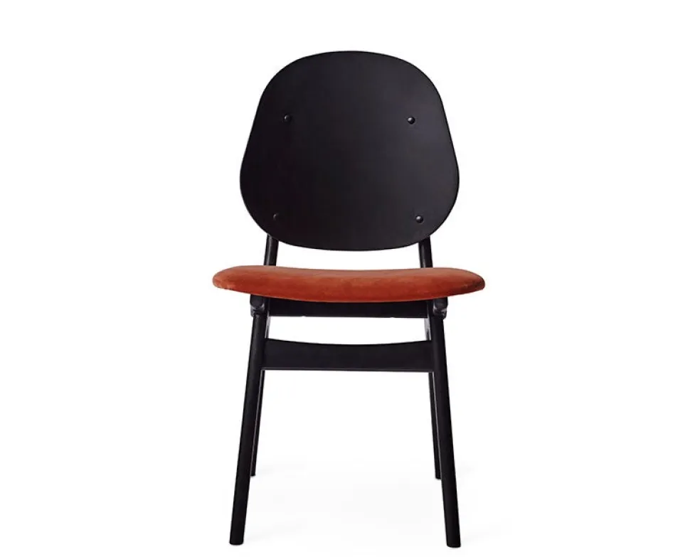 Noble stol Brick Red, black beech