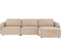 Norris Soffa 4-Sits Schäslong H | Ljusbeige