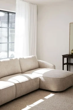Norris Soffa 4-Sits Schäslong H | Ljusbeige