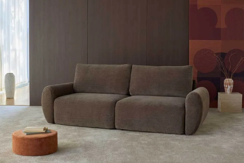 Norum Bäddsoffa | Curve Armstöd | 417 Esina Mocha