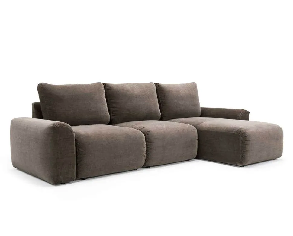 Norum Bäddsoffa Divan, Höger | Chunky Armstöd | 411 Esina Cedar Brown