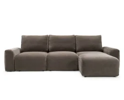 Norum Bäddsoffa Divan, Höger | Chunky Armstöd | 411 Esina Cedar Brown