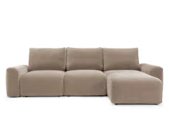 Norum Bäddsoffa Divan, Vänster | Curve Armstöd | 417 Esina Mocha