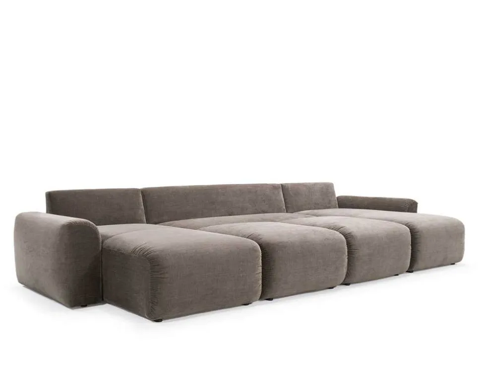 Norum Bäddsoffa U-Form | Chunky Armstöd | 411 Esina Cedar Brown