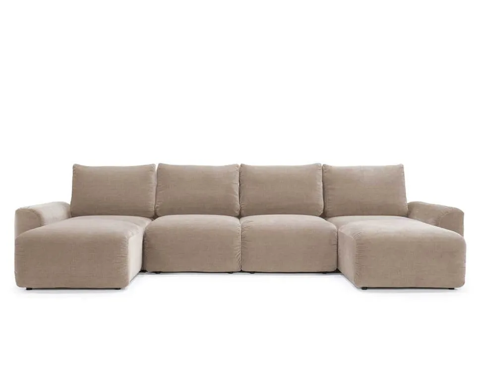 Norum Bäddsoffa U-Form | Chunky Armstöd | 417 Esina Mocha