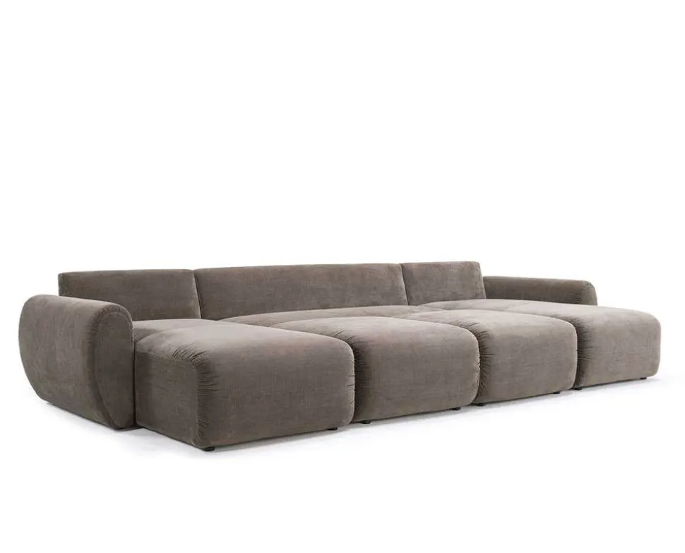 Norum Bäddsoffa U-Form | Curve Armstöd | 411 Esina Cedar Brown