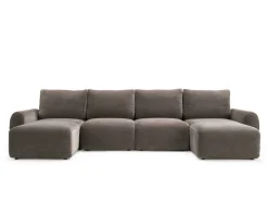 Norum Bäddsoffa U-Form | Curve Armstöd | 411 Esina Cedar Brown