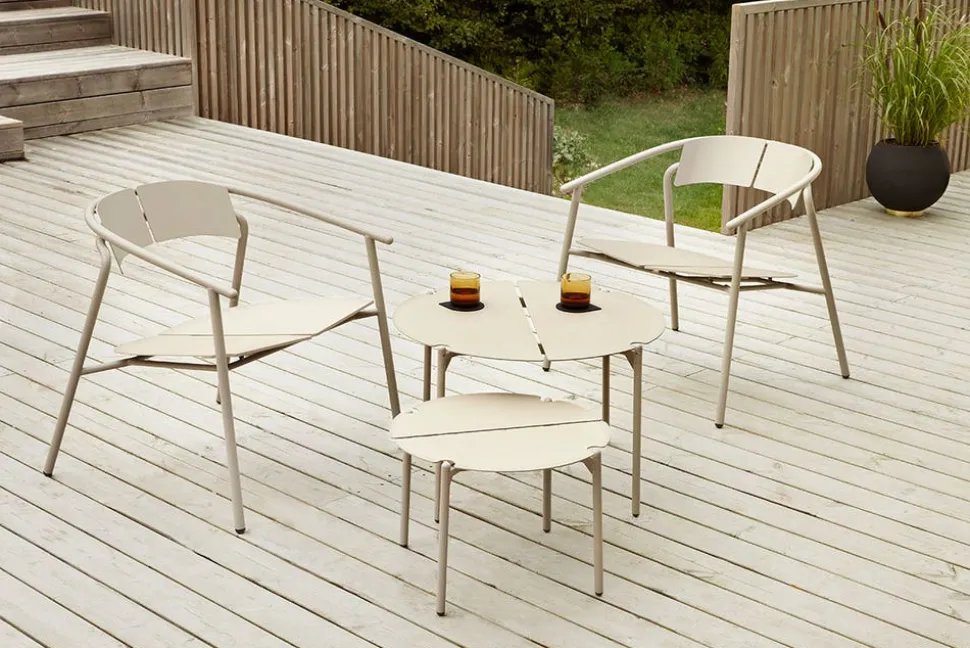 Novo Loungebord Ø50 | Taupe