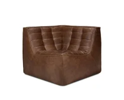 N701 Soffa Hörn | Läder Chestnut