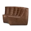N701 Soffa 90° Runt Hörn | Läder Chestnut