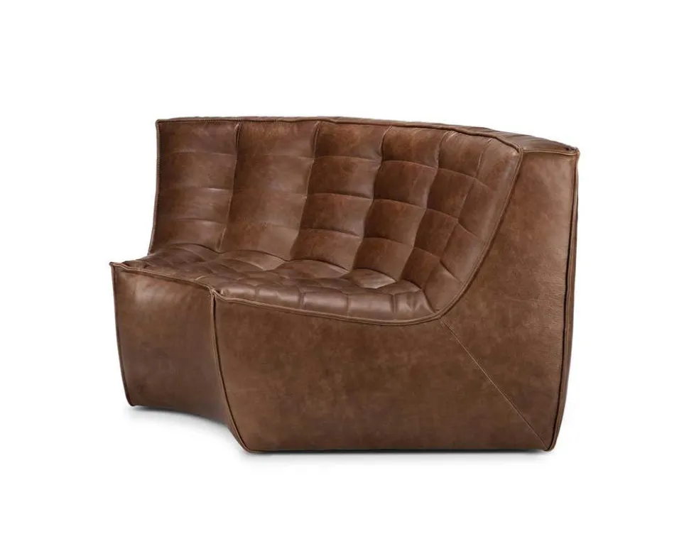 N701 Soffa 90° Runt Hörn | Läder Chestnut