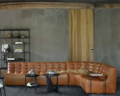 N701 Soffa 90° Runt Hörn | Läder Chestnut